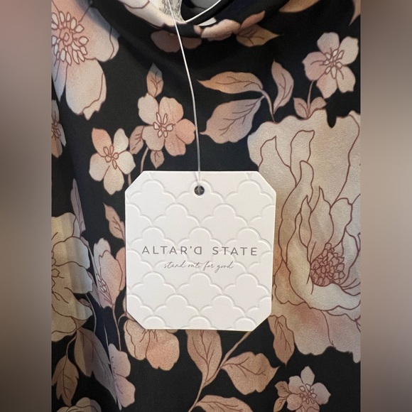 NWT Altar'd State Lyla Satin Midi Dress Size Small - Picture 10 of 11